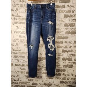 American Eagle The Dream Jeans Womens size 8 Hi Rise Jegging Distressed